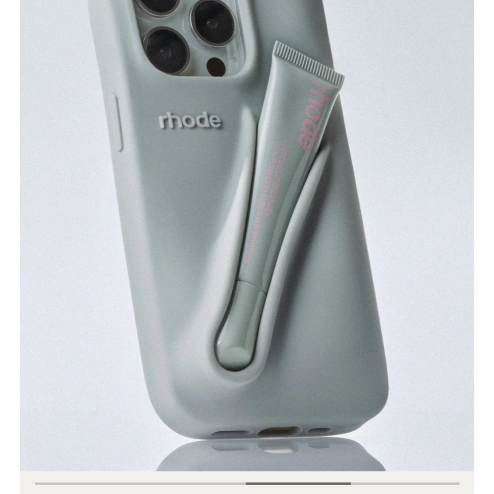 RHODE Light Gray Phone Case with Balm Holder